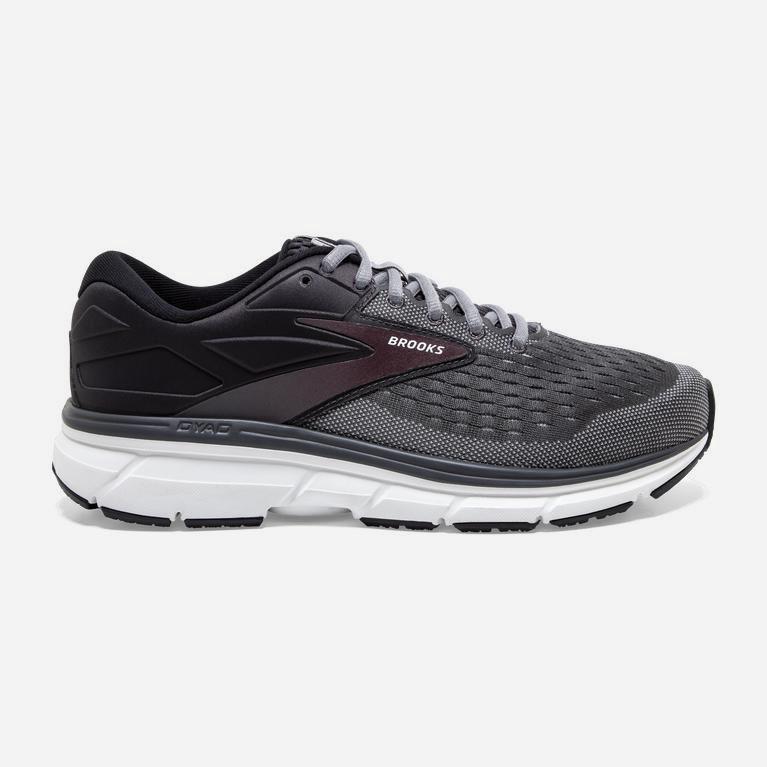 Brooks Dyad 11 Australia - Men's Road Running Shoes - Black/Blackened Pearl/Alloy/Red (965824-QTN)